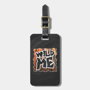 Étiquette À Bagage Wild Me Tiger Hot orange et noir