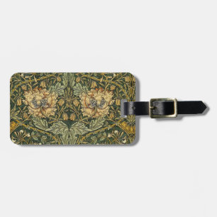 Étiquette À Bagage William Morris Honeysuckie Vert Jaune