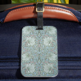 Étiquette À Bagage William Morris - Pimpernel : Fleurs bleues et vert