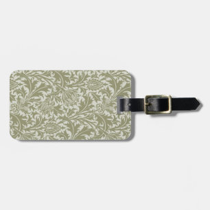 Étiquette À Bagage William Morris Thistle Sage Green Motif