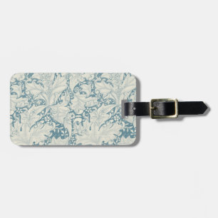 Étiquette À Bagage William Morris Wallflower bleu damas floral