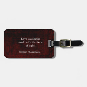Étiquette À Bagage William Shakespeare Romeo et Juliet LOVE Citation
