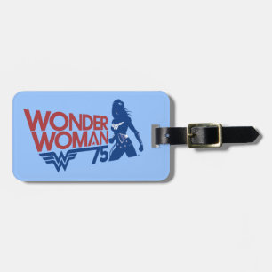 Étiquette À Bagage Wonder Woman 75th Anniversary Red & Blue Logo