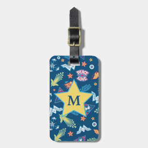 Étiquette À Bagage Wonder Woman Icons & Phases Motif   Monogramme