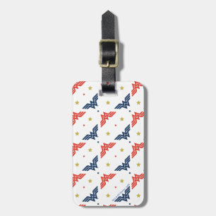 Étiquette À Bagage Wonder Woman Motif du logo rouge et bleu