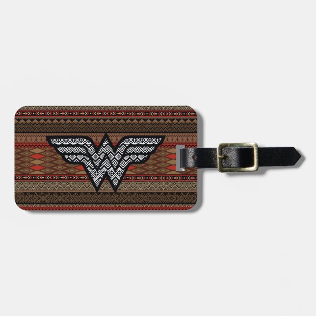 Étiquette À Bagage Wonder Woman Motif tribale (Devant horizontal)