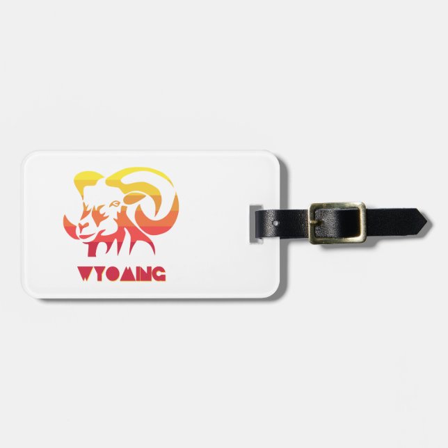 Étiquette À Bagage Wyoming Bighorn Sheep (Devant horizontal)