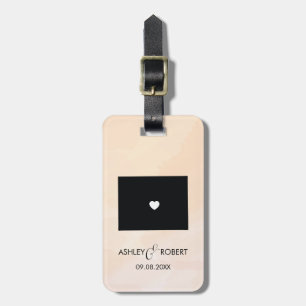 Étiquette À Bagage Wyoming Map Mariage bagage balise, cadeau personna