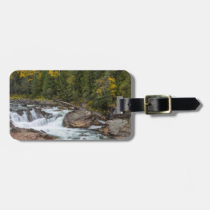 Étiquette À Bagage Yaak Falls en automne dans le Kootenai National