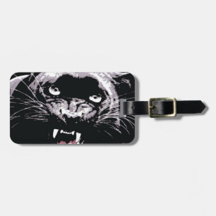 Étiquette À Bagage Yeux noirs et blancs de Jaguar