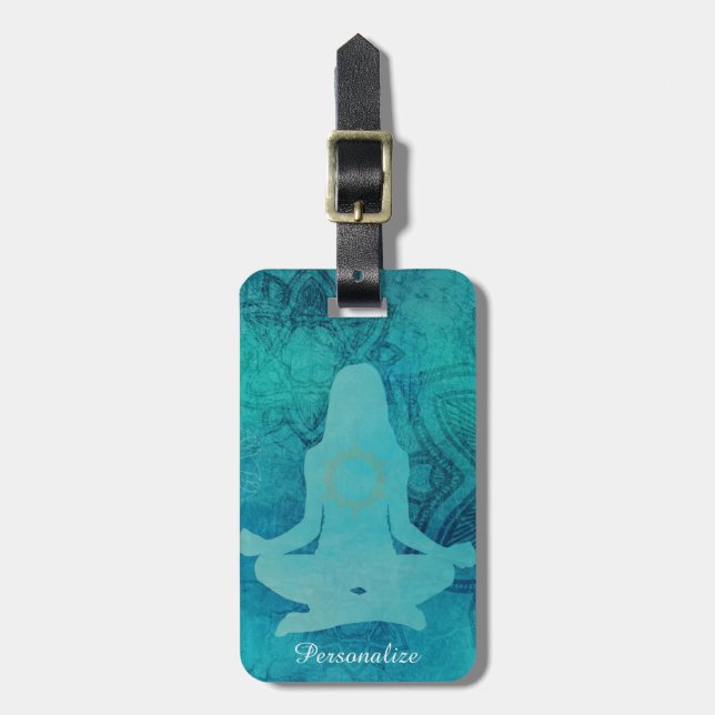 Étiquette À Bagage Yoga & Méditation Zen Personnaliser (Devant Vertical)