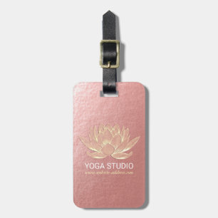 Étiquette À Bagage YOGA Studio Méditation Reiki Instructeur Gold Lotu