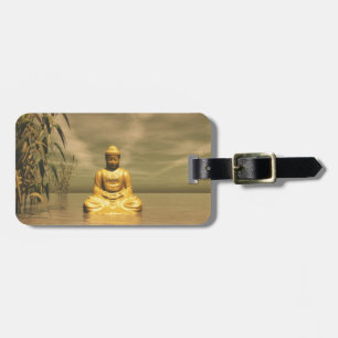 Étiquette À Bagage Zen Bouddha méditant