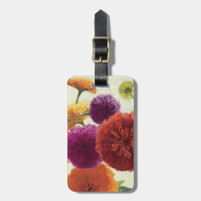 Étiquette À Bagage Zinnias purs de palette (Devant Vertical)