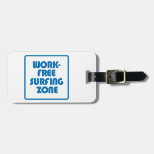 Étiquette À Bagage Zone de surf sans travail