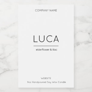 Étiquette à bougies Luca Elegant Étiquette à bougi