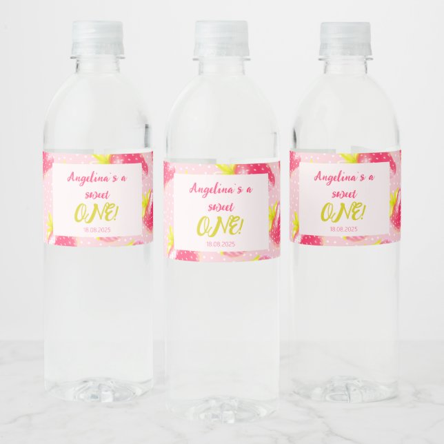 Étiquette à bouteille d'eau personnalisé (8 po x 2 (Bouteilles)