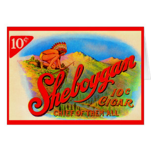 étiquette à cigares Sheboygan dans les années 1920