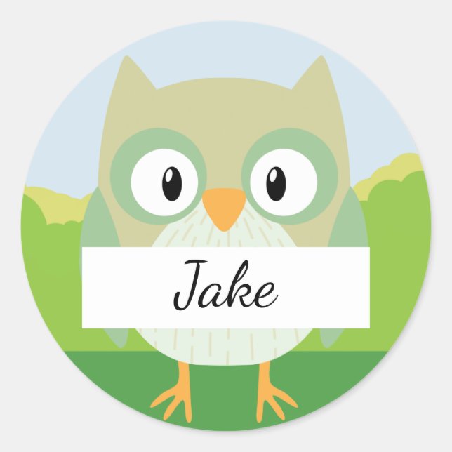Étiquette à étiquette Nom du hibou de la partie à  (Devant)