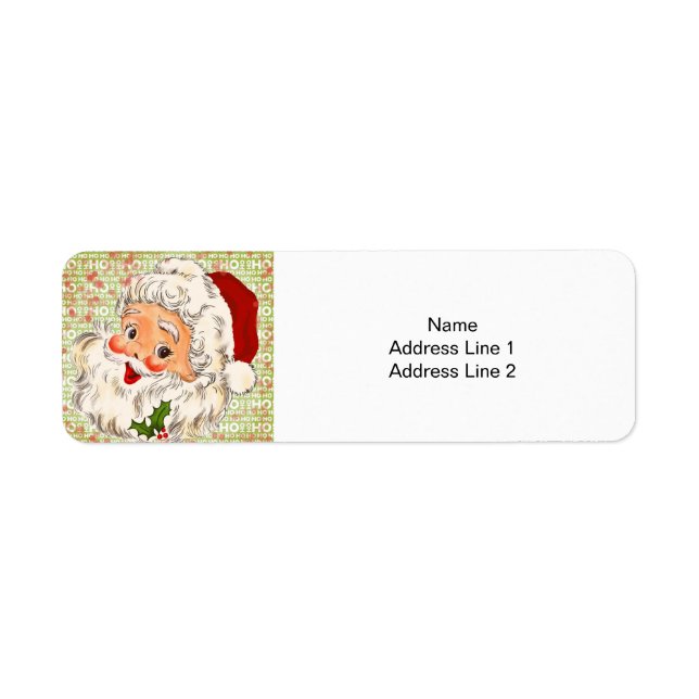 Étiquette A Holly, Jolly Apple-Cheeked Santa Claus, Partie 2 (Devant)