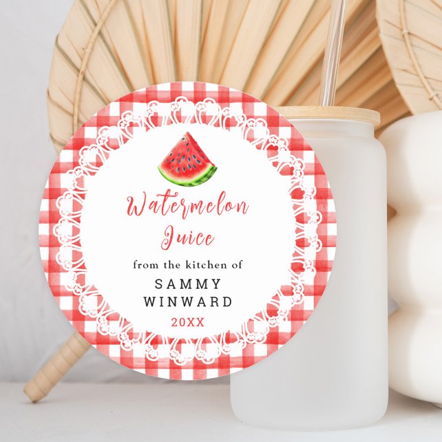 Étiquette à jus de pastèque maison (Créateur téléchargé)