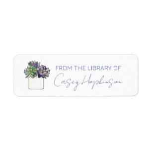 Étiquette À partir de l'autocollant de la Bibliothèque du li