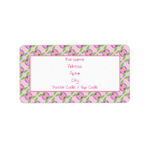 Étiquette à pâte rose