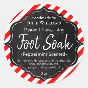 Étiquette à pieds de Noël artisanal personnalisabl