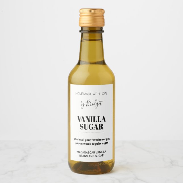 Étiquette à sucre vanille personnalisable AF_01sq (Devant)