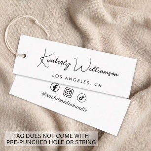 Étiquette à suspendre personnalisée avec écriture 