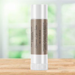 Étiquette à tube de baume pour papier Kraft