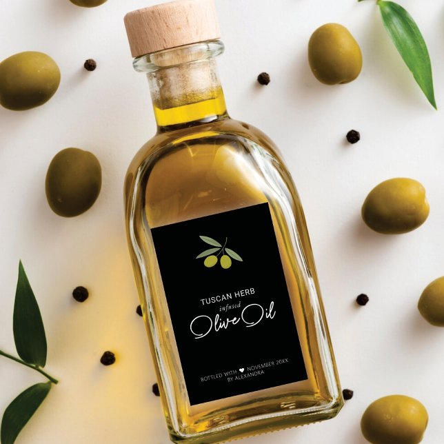 Étiquette à vin d'huile d'olive contaminée maison (Créateur téléchargé)