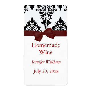 Étiquette à vin fait maison