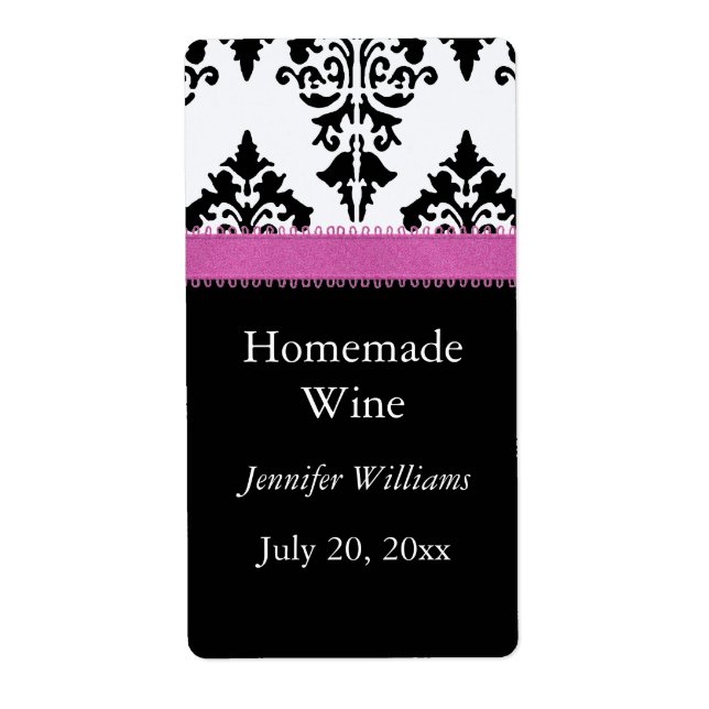 Étiquette à vin fait maison (Devant)