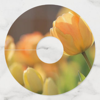 étiquette à vin floral