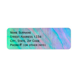 Étiquette Abalone Shell Aquarelle de nacre Coquille