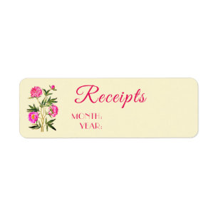 Étiquette Accueil Organisation Peonies Fleurs Recevoir Étiqu