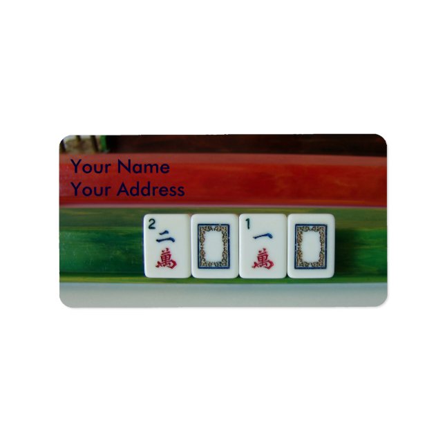 Étiquette Addiction Mah-Jongg (Devant)