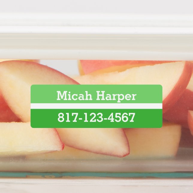 Étiquette adhésif vert bloc de couleur vert Rectan (Apposé)