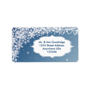 Étiquette Adresse Avery Labe de flocons de neige de Noël