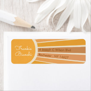 Étiquette Adresse de Baby Shower Bohème Petit rayon de Solei