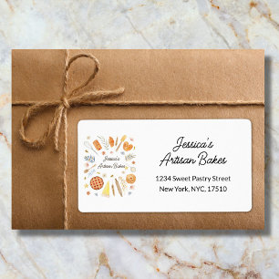 Étiquette Adresse de boulangerie pâtisserie personnalisée aq