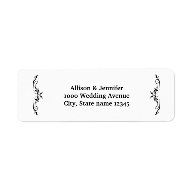 Étiquette Adresse de conception de l'écran de retour (Devant)