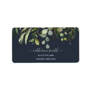 ÉTIQUETTE ADRESSE DE COULEUR D'EAU DE LA COULEUR DE L'EAU DE
