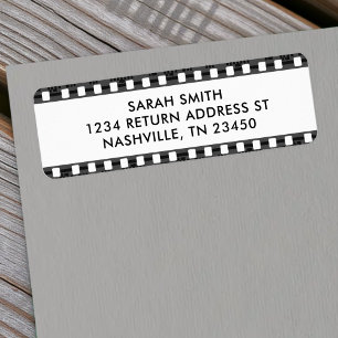 Étiquette Adresse de la bande de film rétro