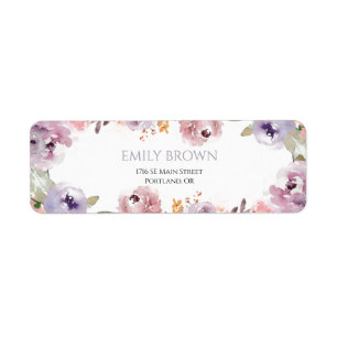 Étiquette Adresse de la fête prénuptiale Elegant Wildflowers