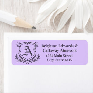Étiquette Adresse de la feuille de lavande et de la crête de