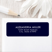 Adresse de la marine moderne Blue White Typographi