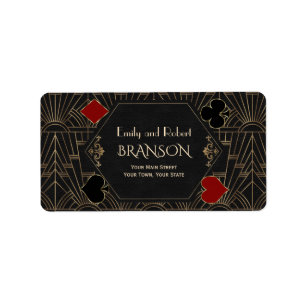Étiquette Adresse de mariage Casino Vegas Poker Gatsby Art D