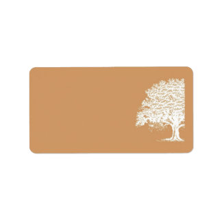 Étiquette Adresse de messagerie Brown/Mariage blanc de l'arb